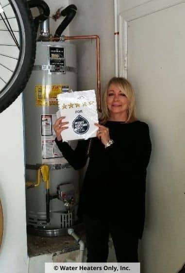 A happy WHO gas water heater replacement customer A happy WHO gas water heater replacement customer