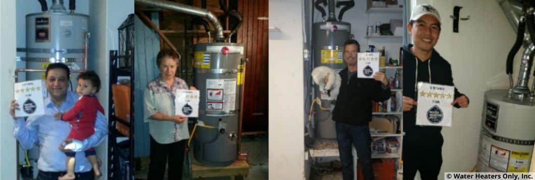 Some very happy Water Heaters Only customers