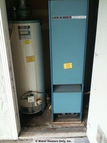 Water heater leaking at the top