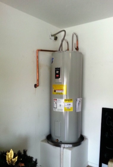 An electric water heater installed by Water Heaters Only An electric water heater installed by Water Heaters Only
