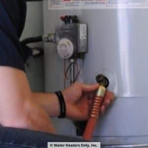 Draining a water heater