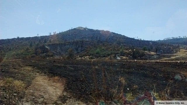 The aftermath of a California wildfire