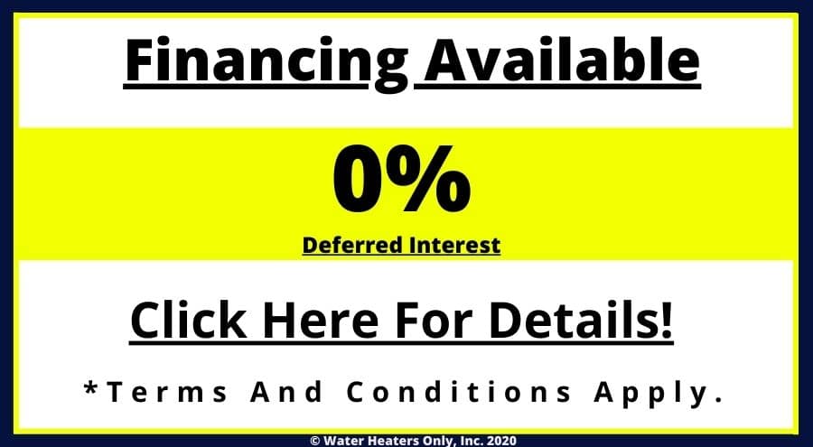 Water Heater financing offer Water Heater financing offer