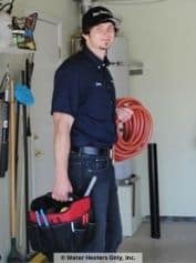 Water heater service technician