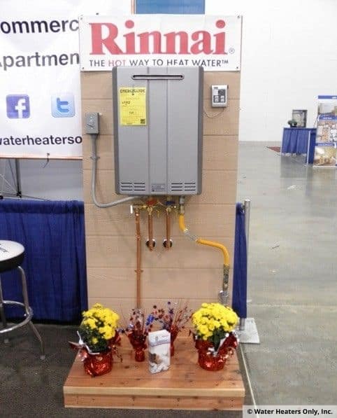 Our tankless water heater display for tradeshows. 